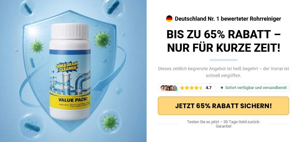 DraineLix Abflussreiniger Erfahrungen - Einfache Rohrreinigung! Drain Lix Testberichte, Kaufen