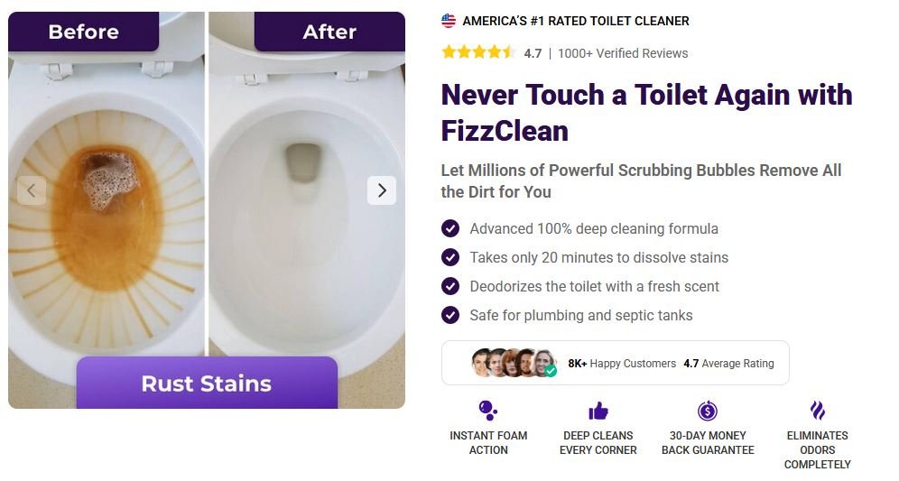 FizzClean Toilet Cleaner Reviews - No-Scrub Solution for Sparkling Bowls! Fizz Clean Foam